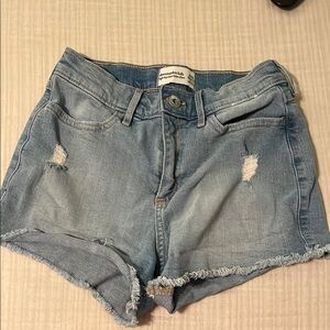 Abercrombie Kids Blue Distressed Denim Shorts